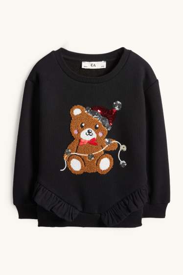 Nena - Os de peluix - dessuadora nadalenca - negre