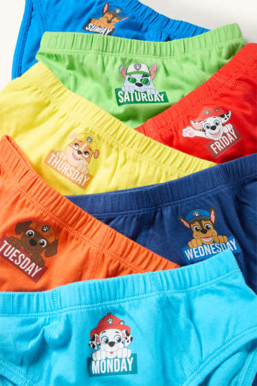 Kinder Jungen - Multipack 7er - PAW Patrol - Chase, Marshall, Rubble - Slip - blau