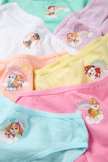 Enfants filles - Lot de 7 - La Pat’ Patrouille - Stella, Chase, Everest - slips - turquoise clair