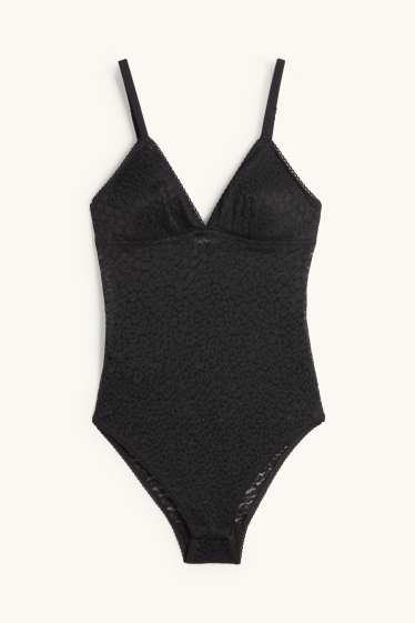 Dámské - Body - s vycpávkami - černá