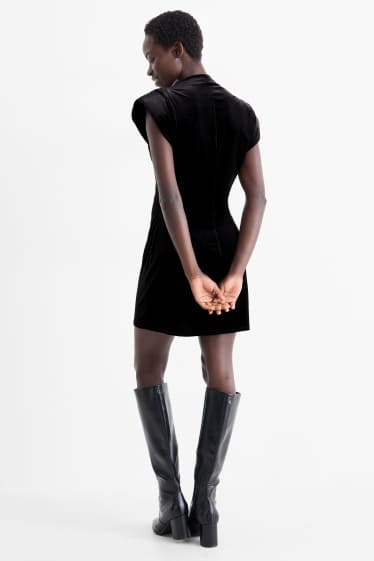 Femmes - Robe Bodycon en velours - noir