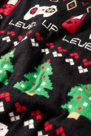 Kinderen: jongens - Gaming - kersttrui - zwart