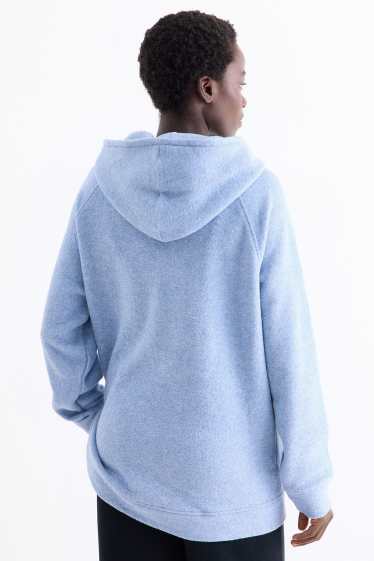 Femmes - Pull à capuche en éponge - bleu clair