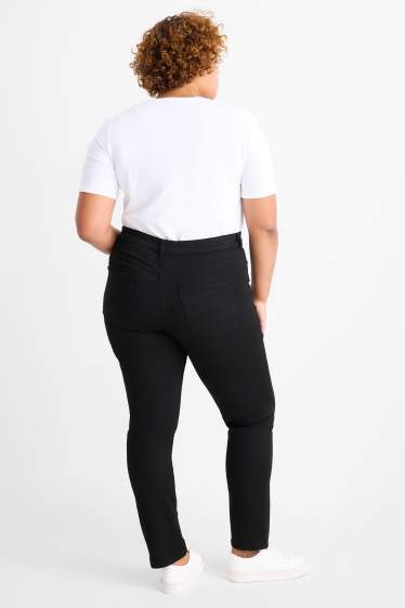Femei - Pantaloni de stofă - talie înaltă - slim fit - negru