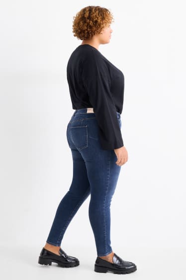 Femei - Skinny jeans - talie medie - jeans modelatori - LYCRA® - denim-albastru închis