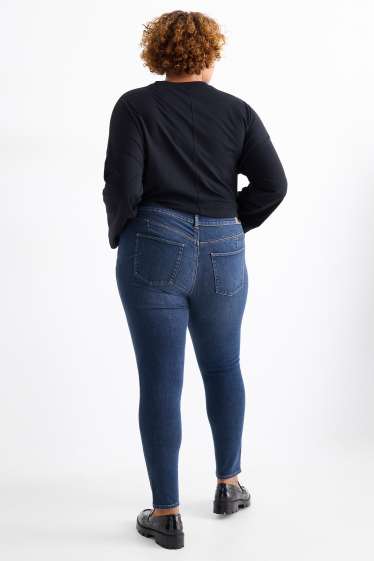 Femei - Skinny jeans - talie medie - jeans modelatori - LYCRA® - denim-albastru închis