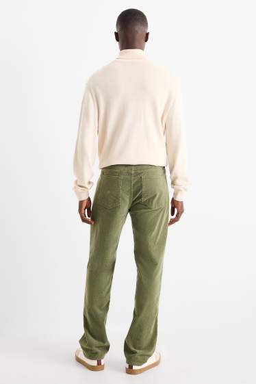 Heren - Corduroy broek - regular fit - groen