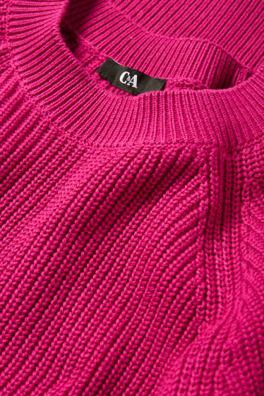 Women - Jumper - ribbed - pink