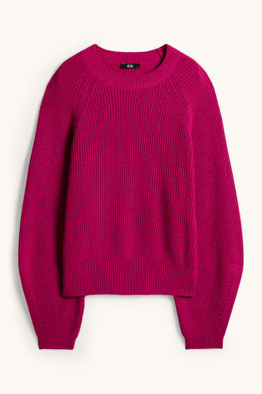 Women - Jumper - ribbed - pink