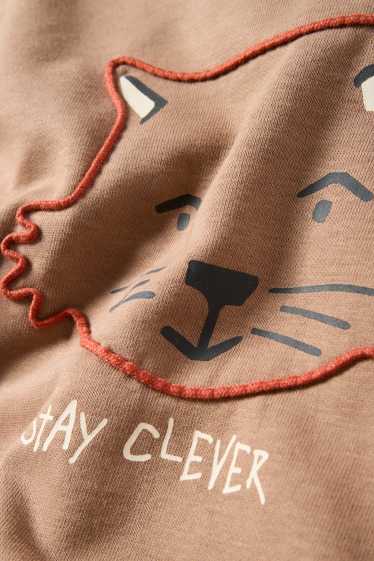 Children Boys - Tiger - sweatshirt - light brown