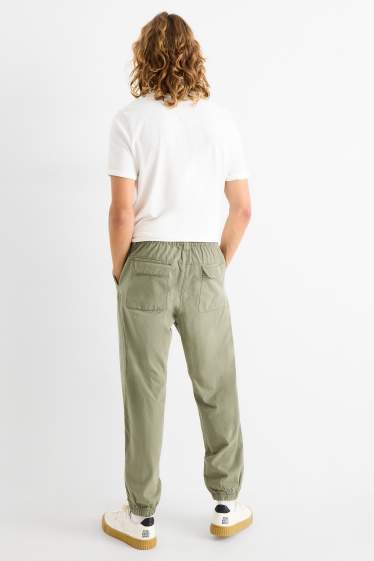 Hommes - Pantalon - loose fit - vert