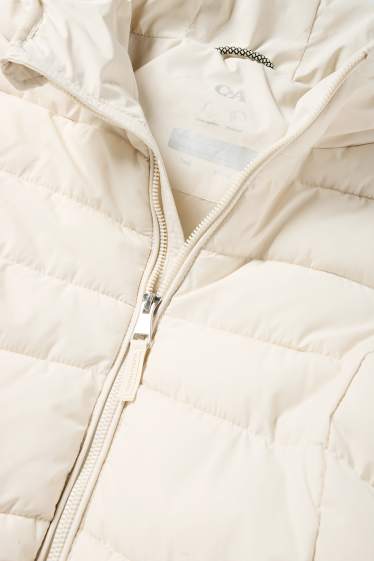 Nena - Jaqueta embuatada amb caputxa - resistent a l’aigua - blanc trencat