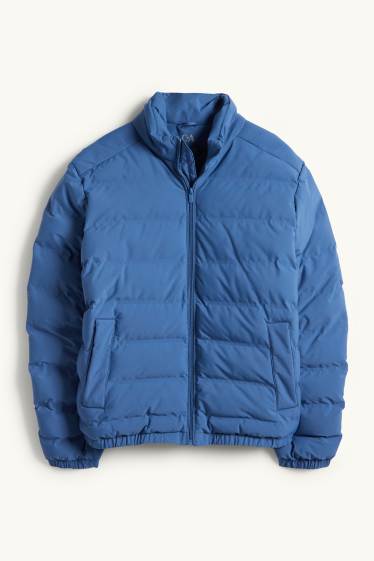 Heren - Gewatteerde jas - waterafstotend - blauw