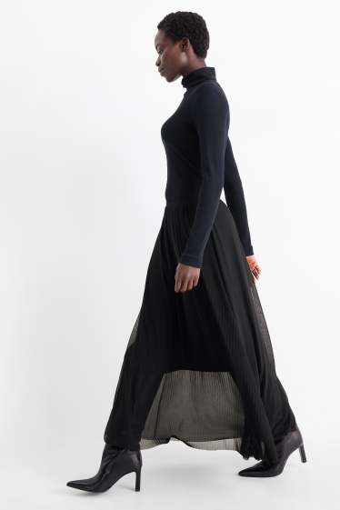 Femmes - Jupe en maille-filet - noir