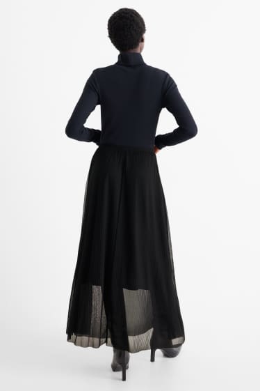 Femmes - Jupe en maille-filet - noir