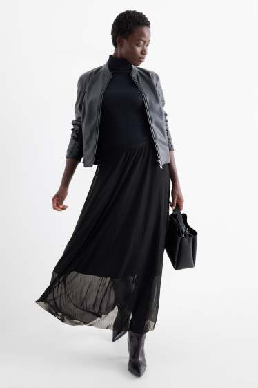 Femmes - Jupe en maille-filet - noir