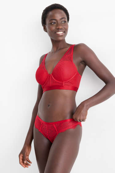 Femmes - Culotte brésilienne - rouge