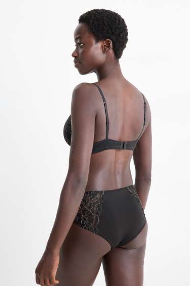 Women - Underwire bra - FULL COVERAGE - padded - black