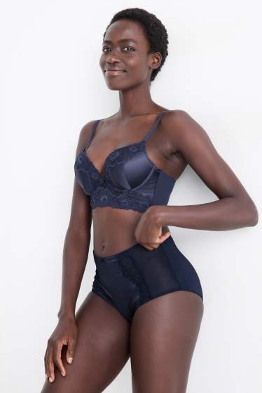 Femmes - Soutien-gorge à armature - PLUNGE - ampliforme - bleu foncé