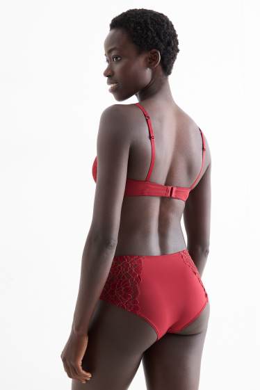Femmes - Soutien-gorge avec armatures - DEMI - ampliforme - rouge foncé