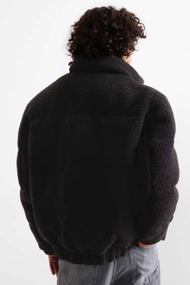 Hommes - Doudoune en peluche - noir