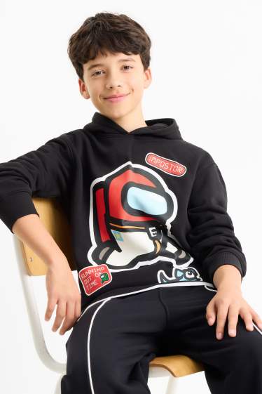 Kinderen: jongens - Among Us - hoodie - zwart