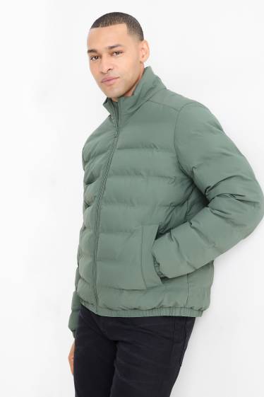 Heren - Gewatteerde jas - waterafstotend - groen