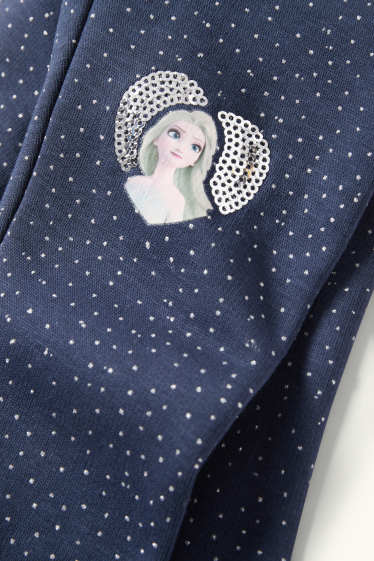 Enfants filles - La Reine des Neiges - leggings chauds - bleu foncé