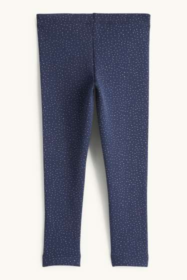 Enfants filles - La Reine des Neiges - leggings chauds - bleu foncé