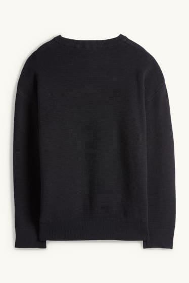 Nen - Jersei - de canalé - negre