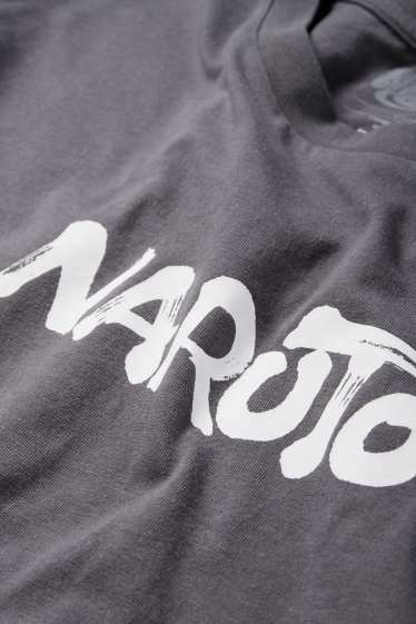 Home - Samarreta de mànigues curtes - oversized - Naruto - gris fosc