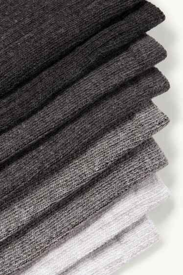 Hombre - Pack de 7 - calcetines - gris oscuro