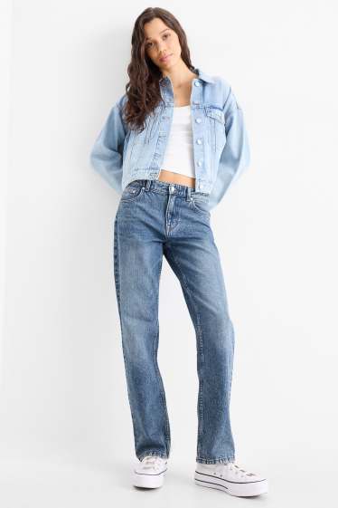 Donna - Straight jeans - vita bassa - jeans blu
