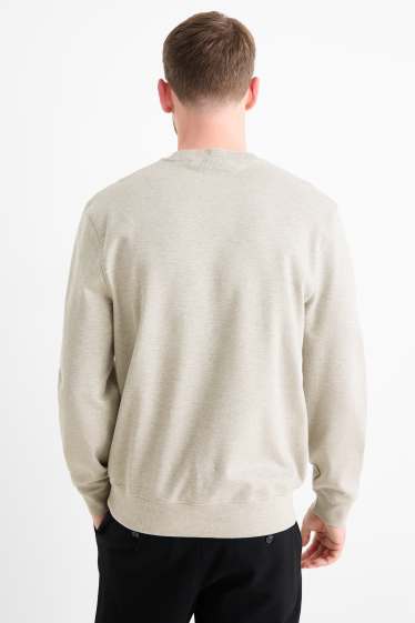 Hommes - Sweat - à rayures - gris clair