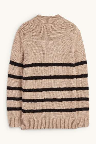 Kinderen: jongens - Trui - gestreept - beige