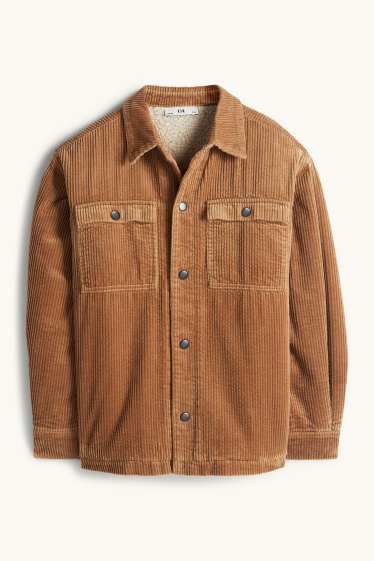 Enfants garçons - Veste-chemise en velours côtelé - marron clair