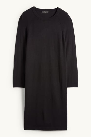 Mujer - Vestido de punto - straight fit - negro