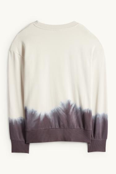 Kinder Jungen - Minecraft - Sweatshirt - gemustert - hellbeige