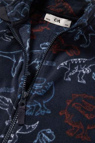 Nen - Dinosaure - jaqueta de teixit polar - blau fosc