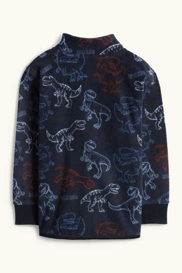 Nen - Dinosaure - jaqueta de teixit polar - blau fosc
