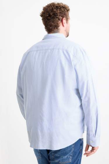 Men - Shirt - regular fit - button-down collar - light blue