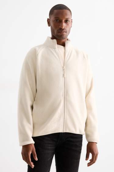 Hommes - Veste en polaire - blanc crème