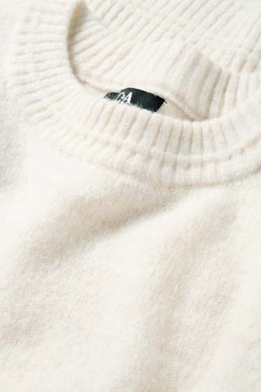 Damen - Pullover - weiss-melange