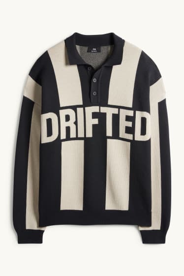 Hombre - Jersey - de rayas - negro / beis