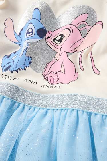 Enfants filles - Lilo & Stitch - ensemble - robe et sac - 2 pièces - bleu clair