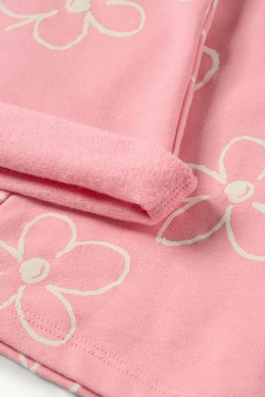 Enfants filles - Minnie Mouse - flared legging chaud - à fleurs - rose