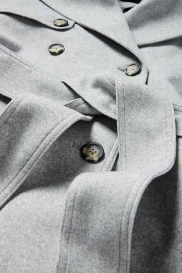 Damen - Mantel - hellgrau