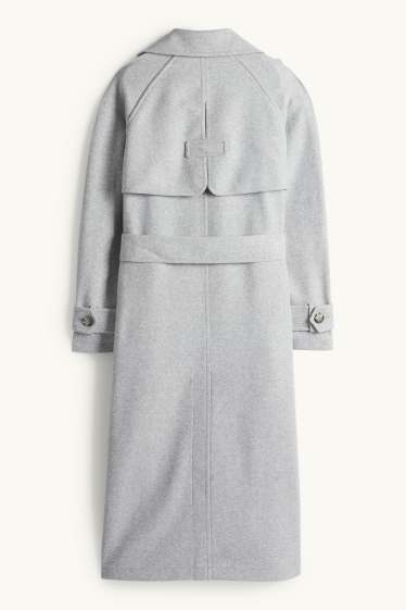 Damen - Mantel - hellgrau
