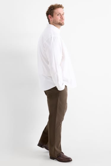 Men - Trousers with belt - regular fit - dark green