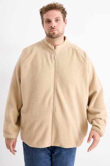 Heren - Fleecejack - licht beige